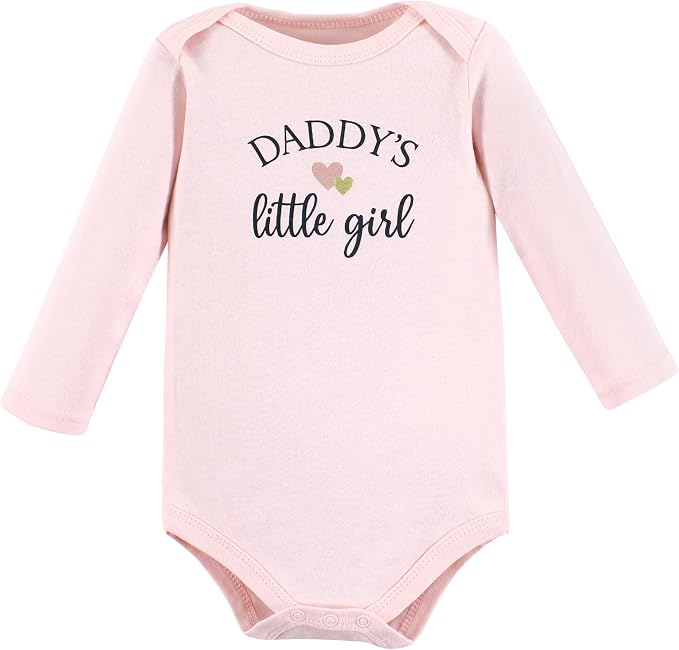 Hudson Baby Baby Girls' Cotton Long-sleeve Bodysuits 3-pack - Image 5