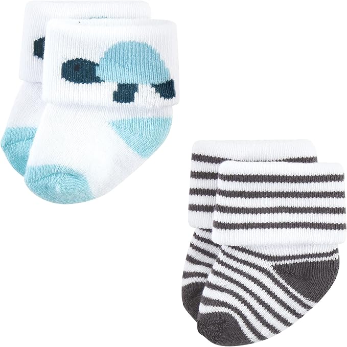 Hudson Baby Baby 8-pack Cotton Rich Newborn and Terry Socks - Image 6