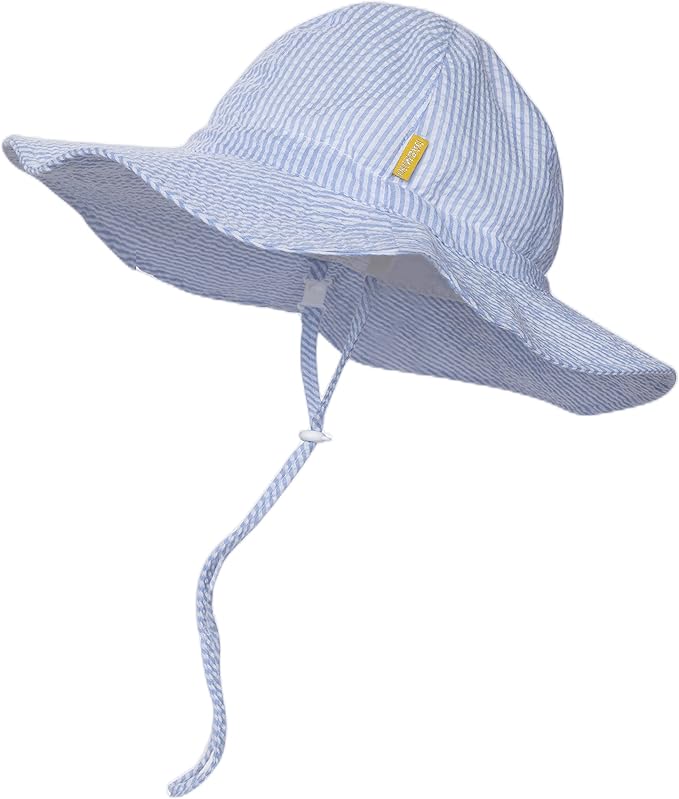 Baby & Toddler Wide Brim Sun Hats UPF 50+ Sun Protection Bucket Cap Cute by Dasmini