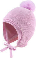 JANGANNSA Basic Winter Baby Boys Beanie Pompom Knitted Girls Hat Kids Earflap Beanies Warm Infant Toddler Hats