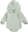 Baby Girl Boy Hooded Sweatshirt Long Sleeve Solid Color Romper Infant Baby Fall by Unknown