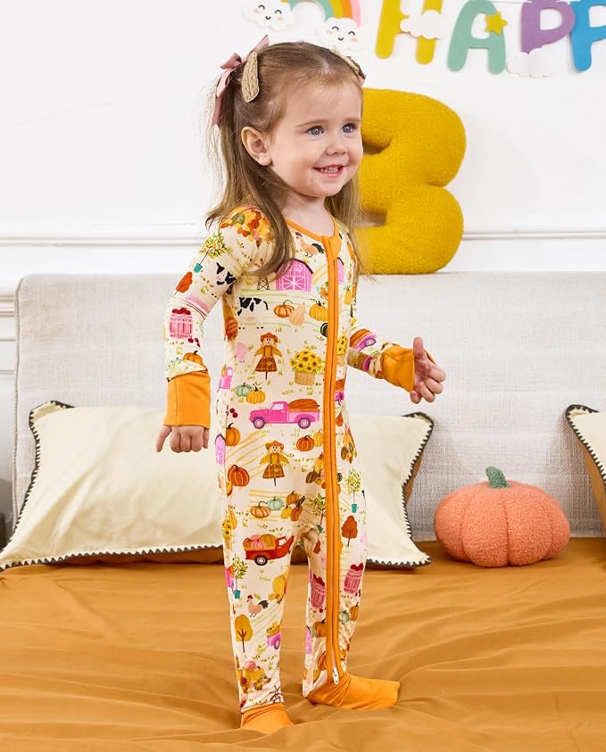 babee Reshinee Viscose derived from bamboo Baby Pajamas Convertible Footie - Image 2