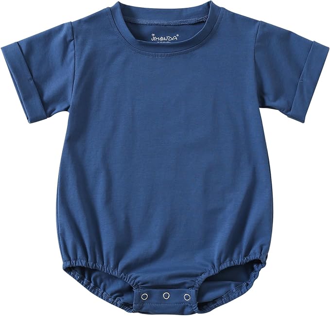 Jimonda Baby Bubble Romper Short Sleeve Bodysuit T-Shirt | 100% Cotton by JimondaBaby