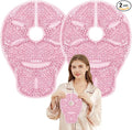 Breast Therapy Ice Packs Large Hot Cold Breast Pads, Nipple Cooling Gel Pads for Clogged Milk Duct Relief, Engorgement, Breast Augmentation Surgery, Breastfeeding Essentials for New Moms, 2 Pack