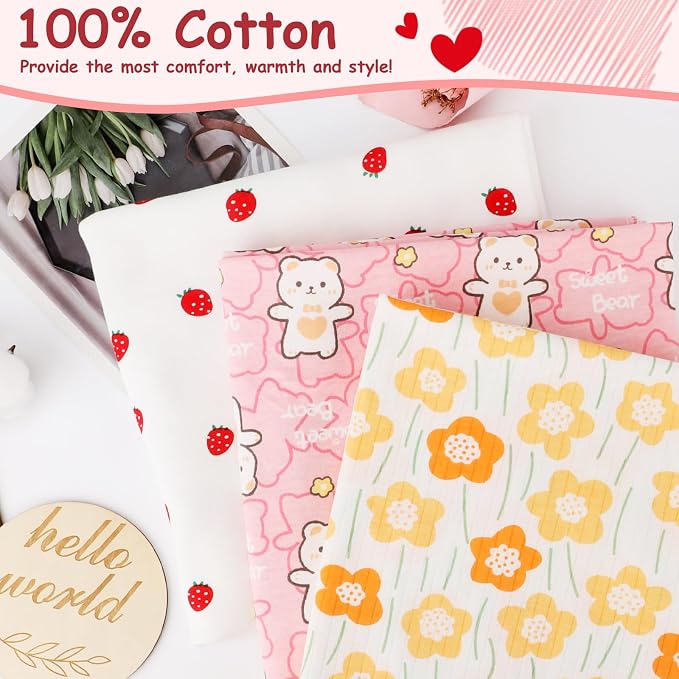 DRESHOW BQUBO Cotton Baby Swaddle Hat Set Newborn Infant Receiving Blankets - Image 4