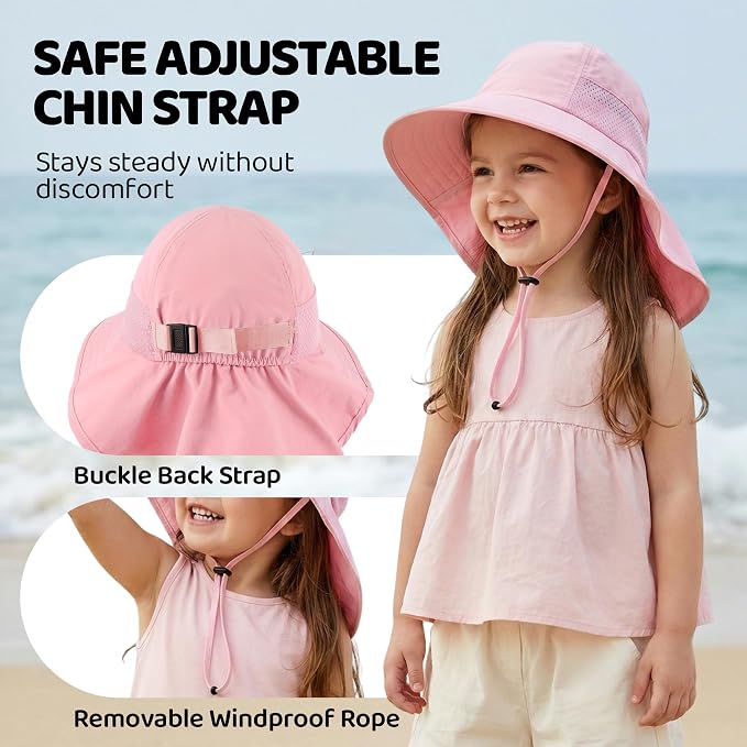 Baby Sun Hat with Neck Flap UPF 50+ - Image 4