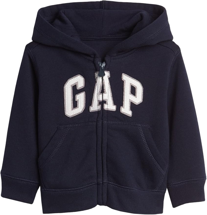 GAP Baby Boys' Playtime Favorites Logo Full Zip Hoodie Hooded Sweatshirt by GAP