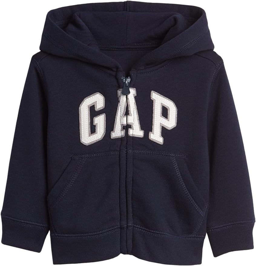GAP Baby Boys' Playtime Favorites Logo Full Zip Hoodie Hooded Sweatshirt by GAP