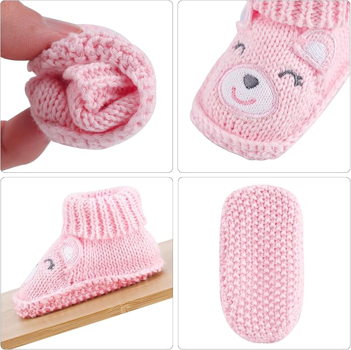 Newborn Knit Booties Soft Baby Sock Boots - Image 3