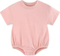 Baby Bubble Onesie Romper 100% Organic Cotton Clothes Short Sleeve Summer Solid by Unknown