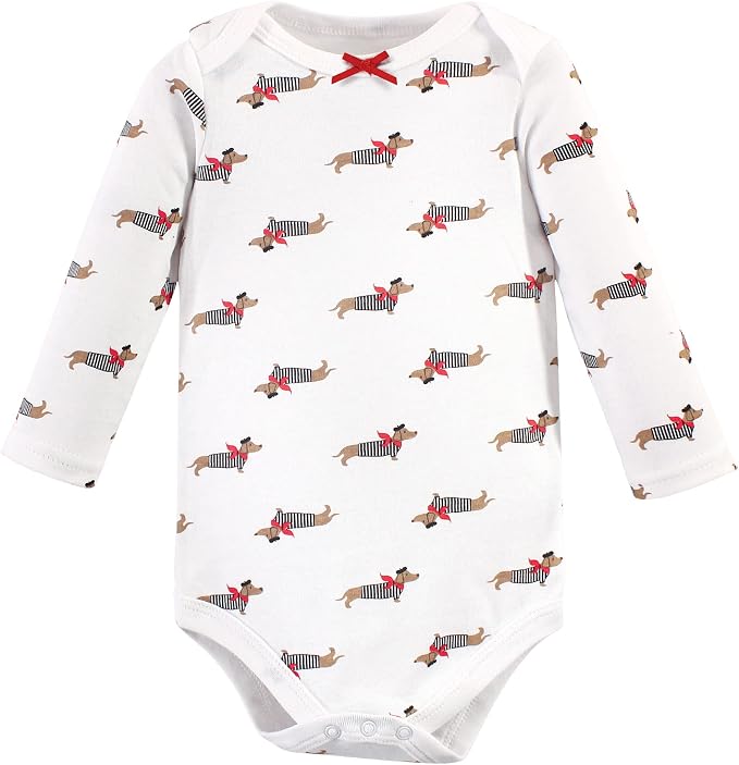 Hudson Baby Baby Girls' Cotton Long-sleeve Bodysuits 3-pack - Image 5
