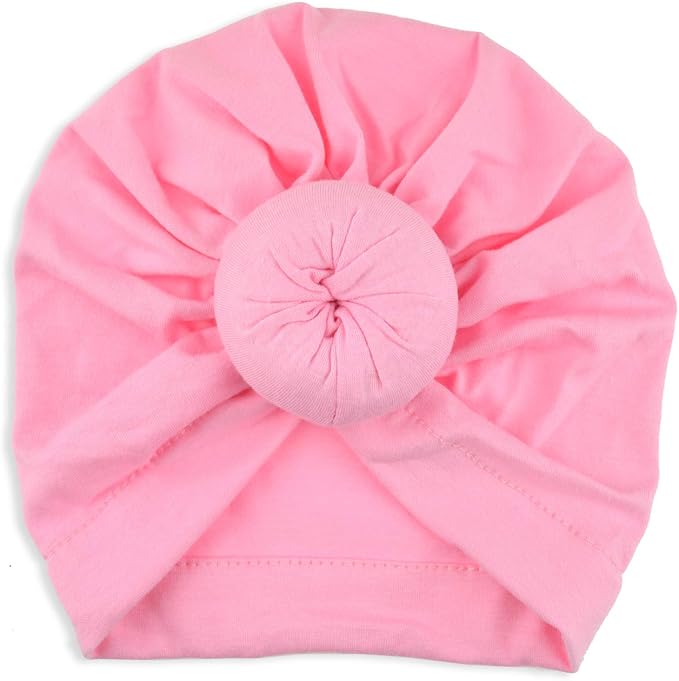 DRESHOW BQUBO 5 Pieces Newborn Baby Turban Hats Bow Baby Infant Beanie - Image 4