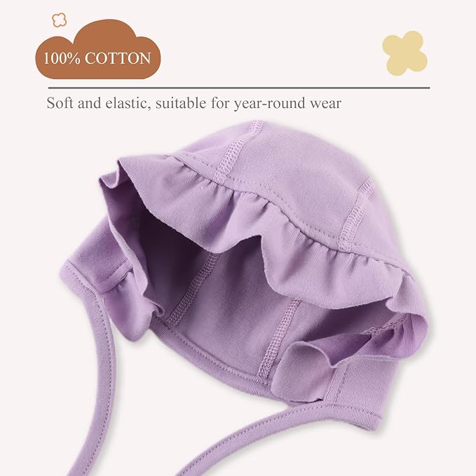 Lovely Baby Girl Hospital Hat Soft Cotton Newborn Beanie Winter Baby Hats - Image 4