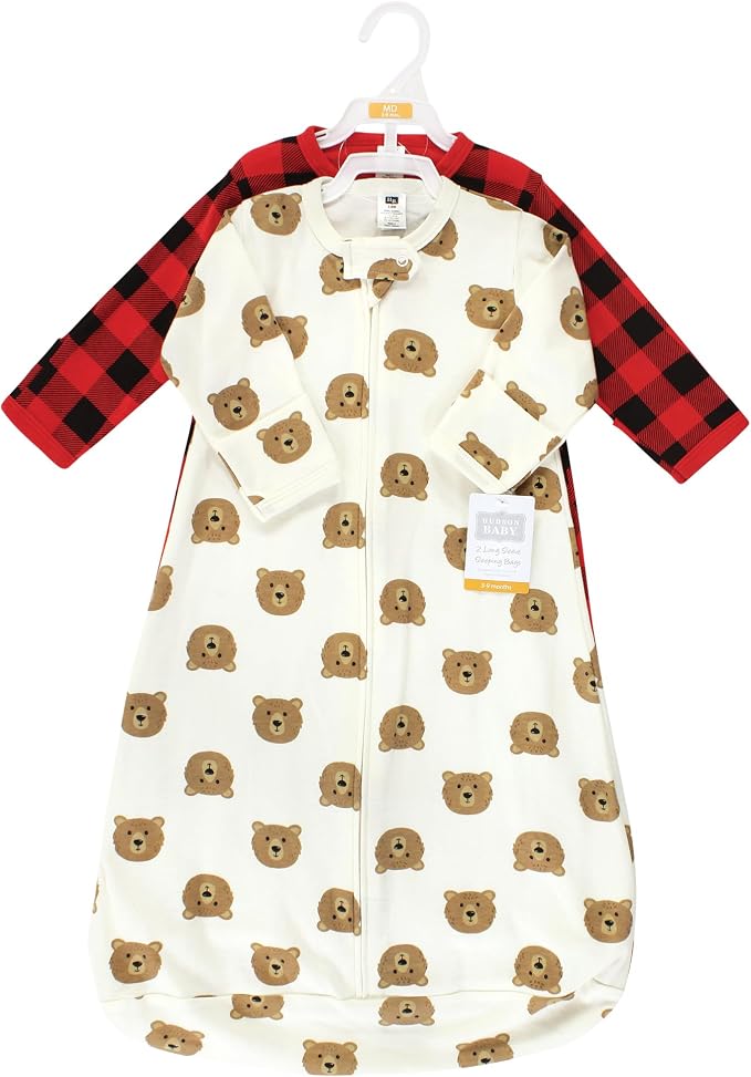 Hudson Baby Unisex Baby Cotton Long-Sleeve Wearable Sleeping Bag - Image 2