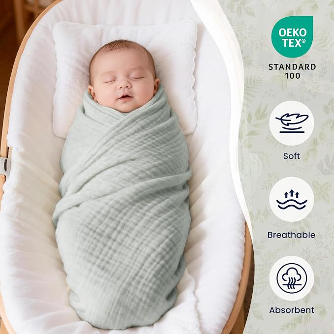 EXQ Home Muslin Swaddle Blankets - Image 3
