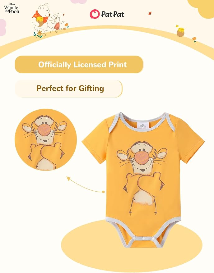 Disney Baby Viscose Made from Bamboo 3-Pack Bodysuits Set Newborn to Infant - Image 3