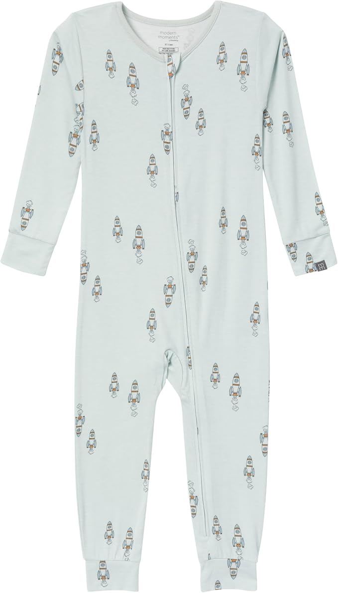 Modern Moments by Gerber Baby Viscose 2-pack Footless Tight Fitting Pajamas - Image 4
