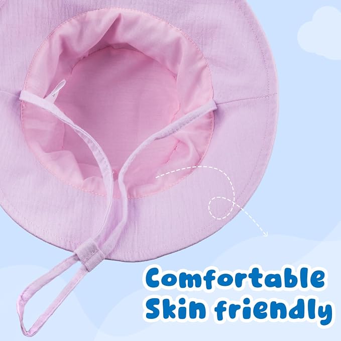 Muslin Baby Sun Hat Sun Protection Baby Toddler Bucket Hats - Image 2