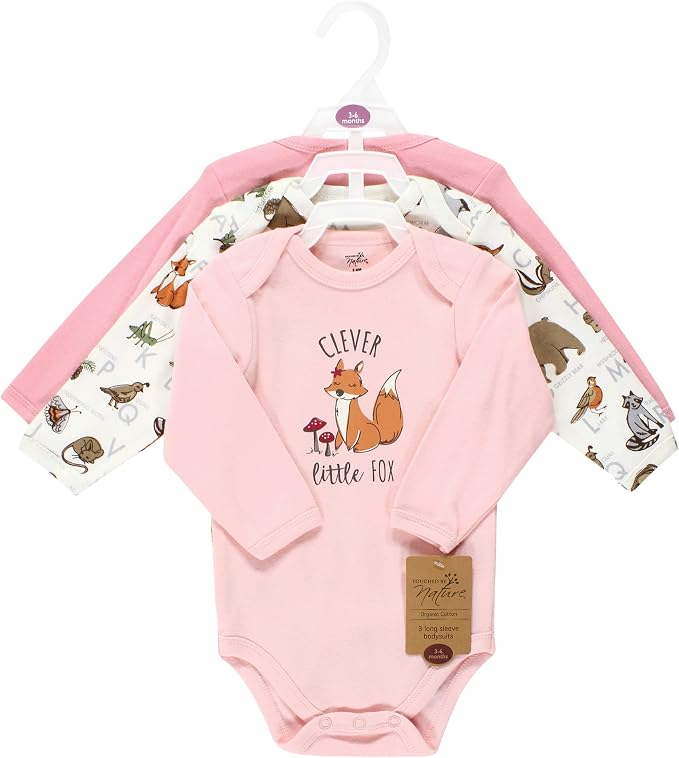 Touched by Nature Unisex Baby Organic Cotton Long-Sleeve Bodysuits - Image 2