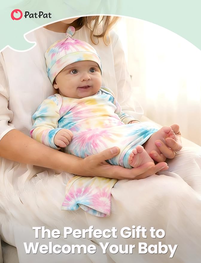 PATPAT Baby Sleeper Gown with Hat - Image 2