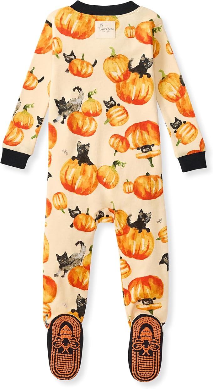 Burt's Bees Baby Girls Organic Cotton, Snug Fit Footed Sleeper Pajamas | - Image 2