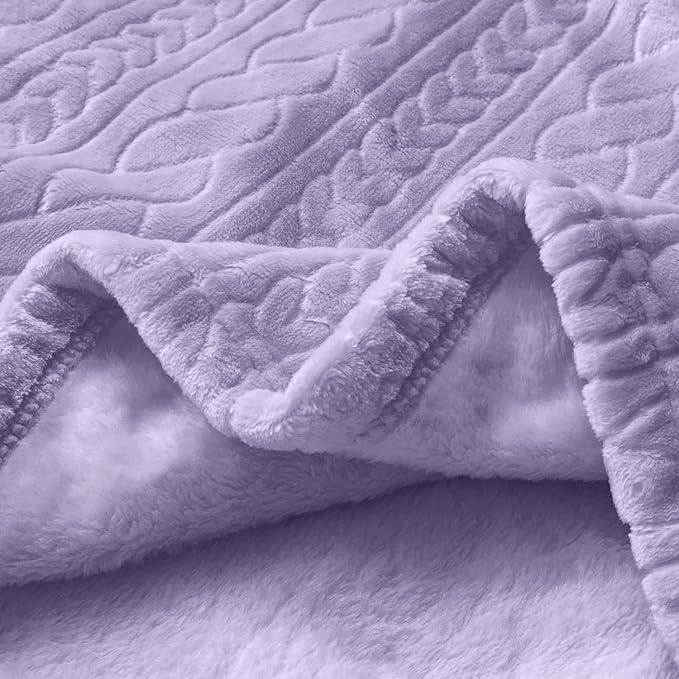 BORITAR 3D Fleece Baby Blanket for Girls 30 x 40 Inch Purple | Soft Fluffy - Image 3