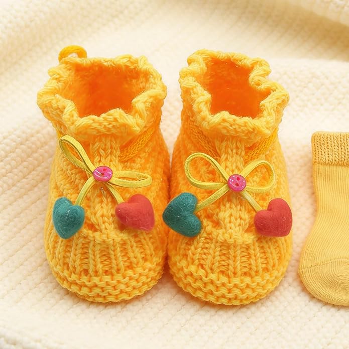 Infant Baby Boys Girls Knitted Booties Soft Cute First Walking Socks Shoes | - Image 3