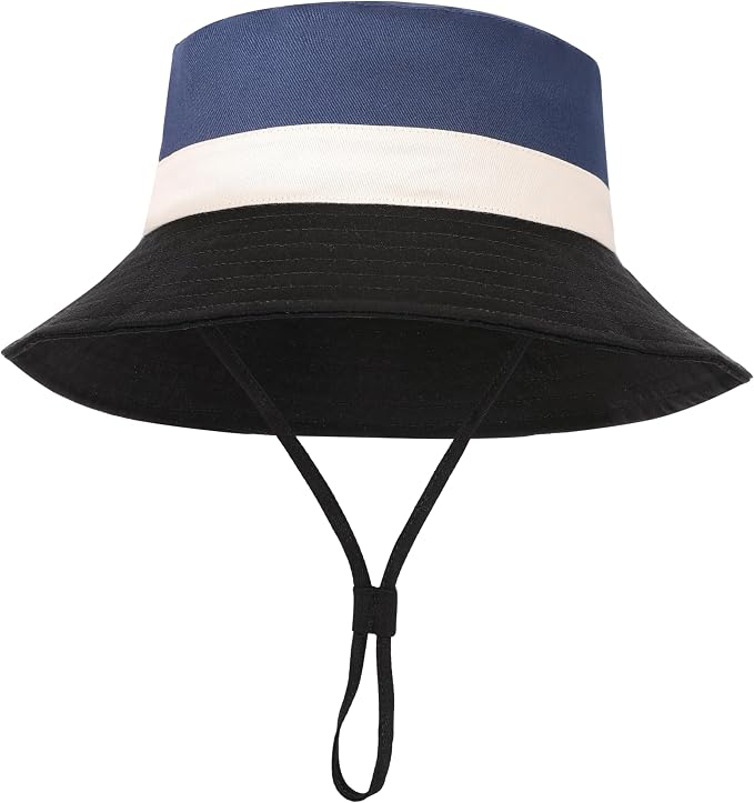 Baby Boy Sun Hat Toddler Bucket Beach Hat Girl UPF 50+ Cotton Linen | Beach - Image 2
