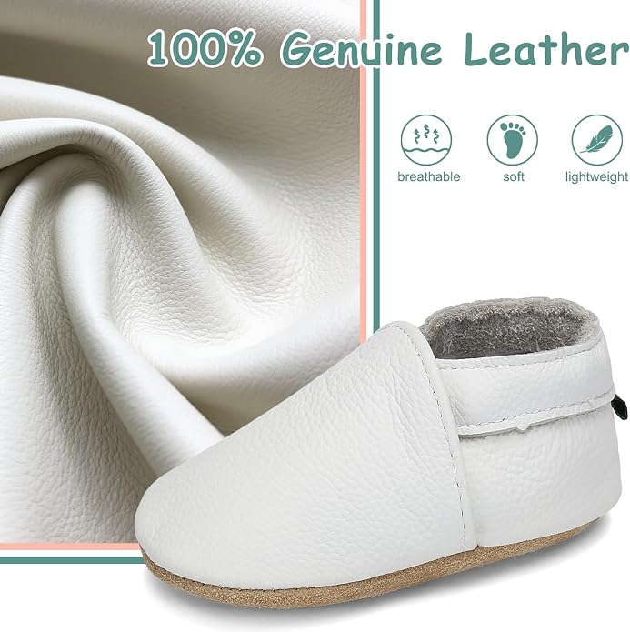 Genuine Leather Baby Booties Soft Sole Toddler Walking Shoes - Image 3