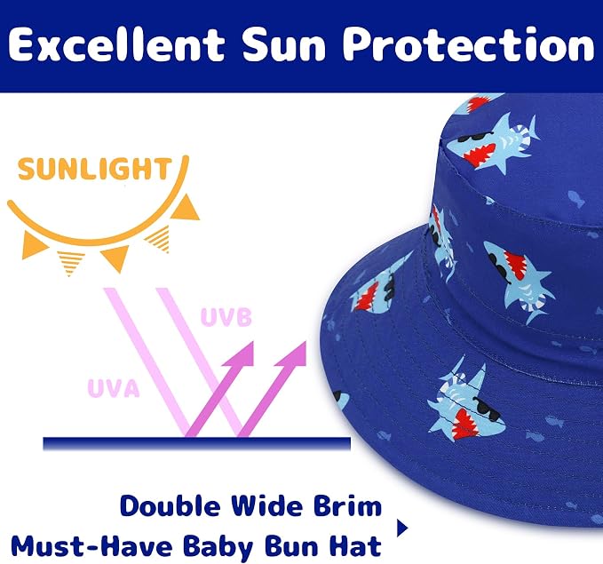 Baby Sun Hat Baby Boy Hats Toddler Hat UPF 50+ Bucket Hat - Image 5