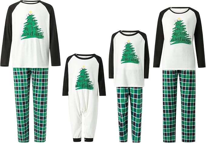 Awoscut Family Christmas Pajamas Matching Pajamas for Family, Xmas PJs Sets Holiday Sleepwear