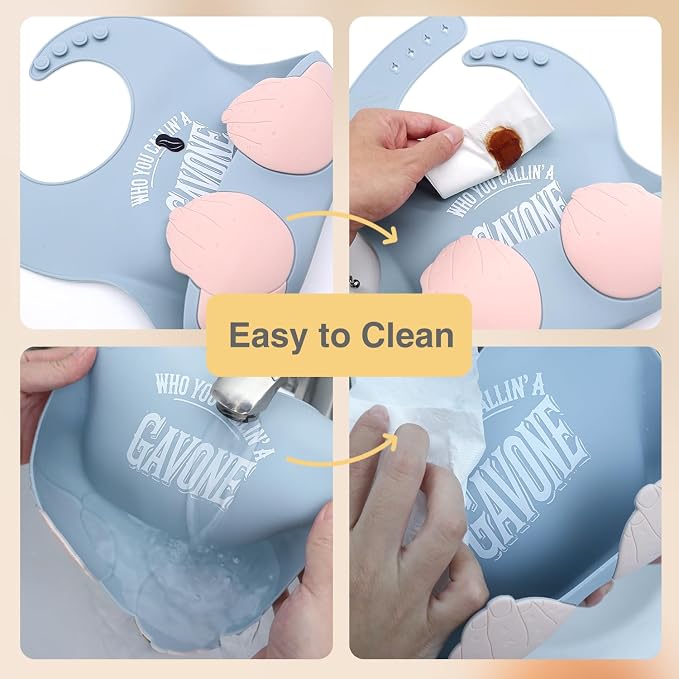 Teasin' Teethers Funny Italian Silicone Baby Bib - Image 4
