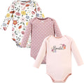 Hudson Baby Baby Girls' Cotton Long-sleeve Bodysuits 3-pack by HudsonBaby