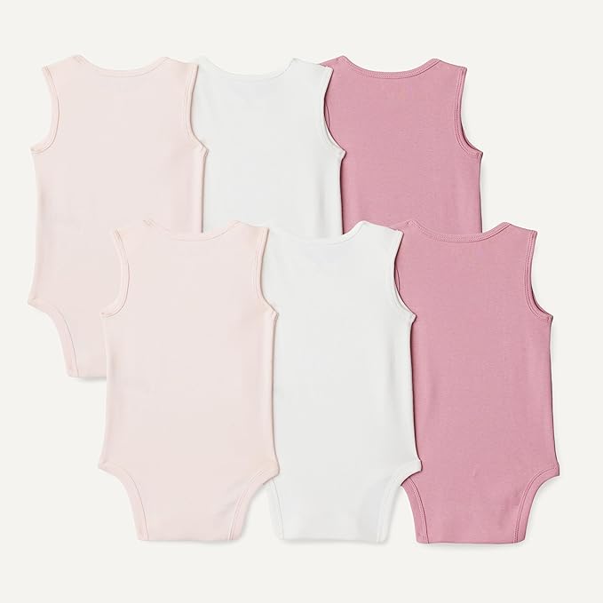 Amazon Essentials Unisex Babies' Sleeveless Cotton Rib Bodysuits - Image 3