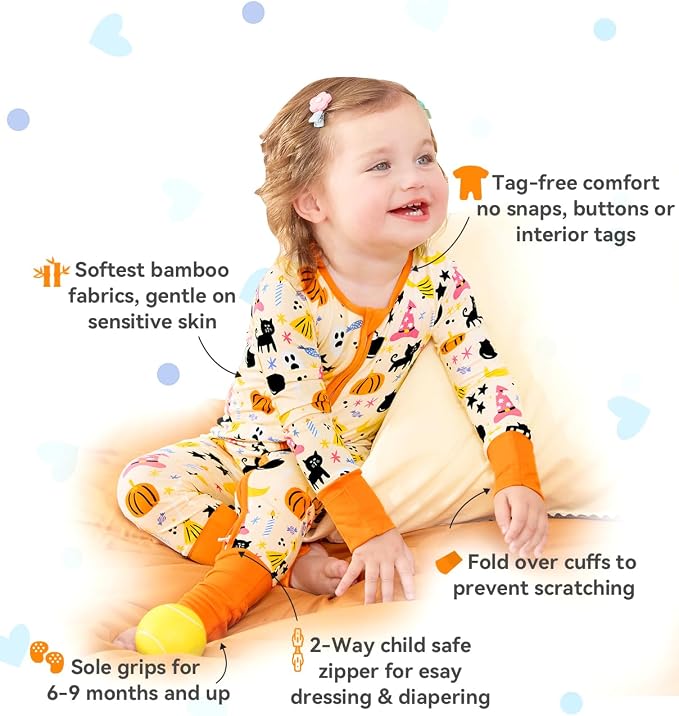 babee Reshinee Viscose Derived from Bamboo Baby Footie Pajamas Convertible - Image 2