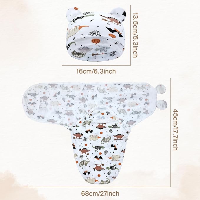 Dizila 2 Sets Adjustable Soft Cotton Blend Newborn Infant Baby Girl Boy - Image 2