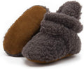 Infant Baby Boys Girls Cozy Fleece Booties Stay on Slippers Non Slip Soft by Bellocasa