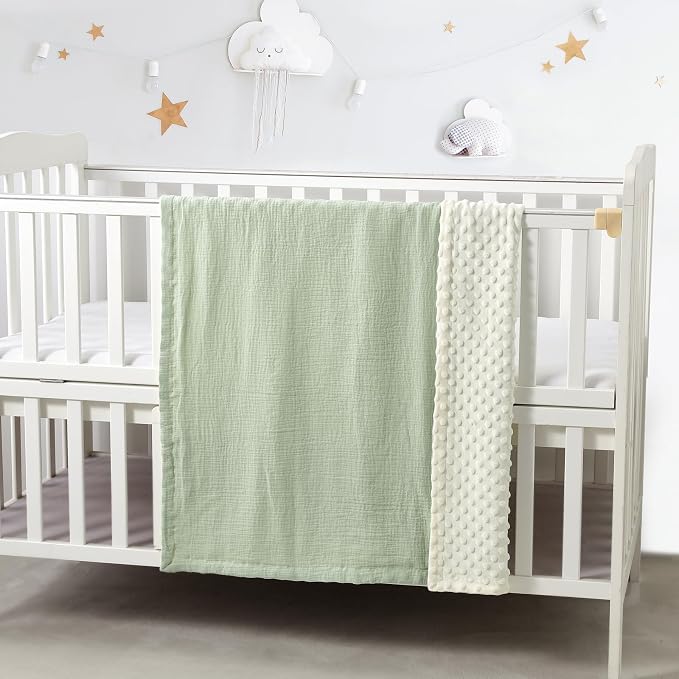 CREVENT 30''X40'' Organic Muslin Cotton Baby Blanket - Image 2