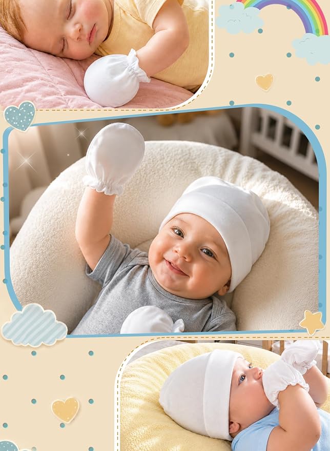 Baby Mittens No Scratch, Newborn Gloves 0-6M, Registry Essential - Image 4
