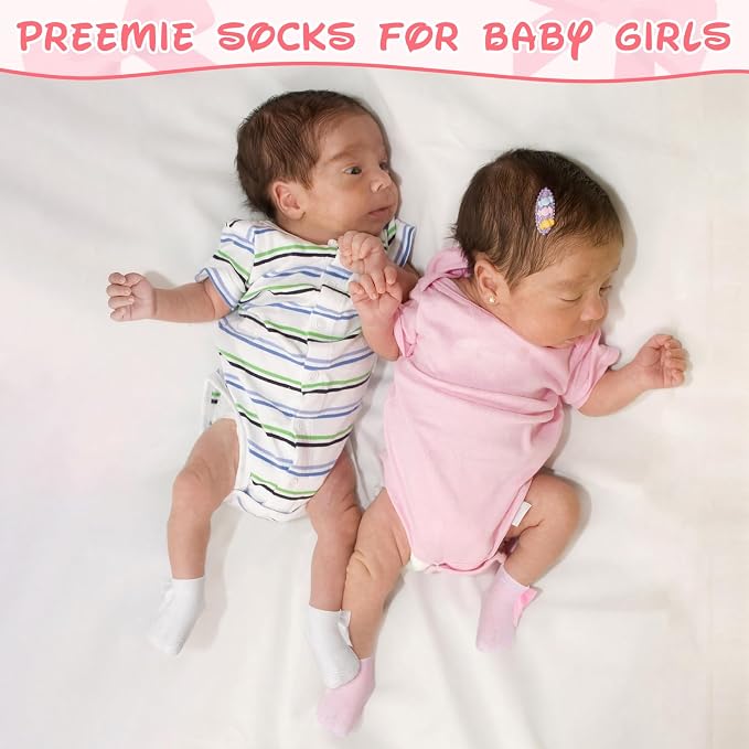 Twistover 10 Pairs Preemie Cotton Turn Cuff Socks - Image 5