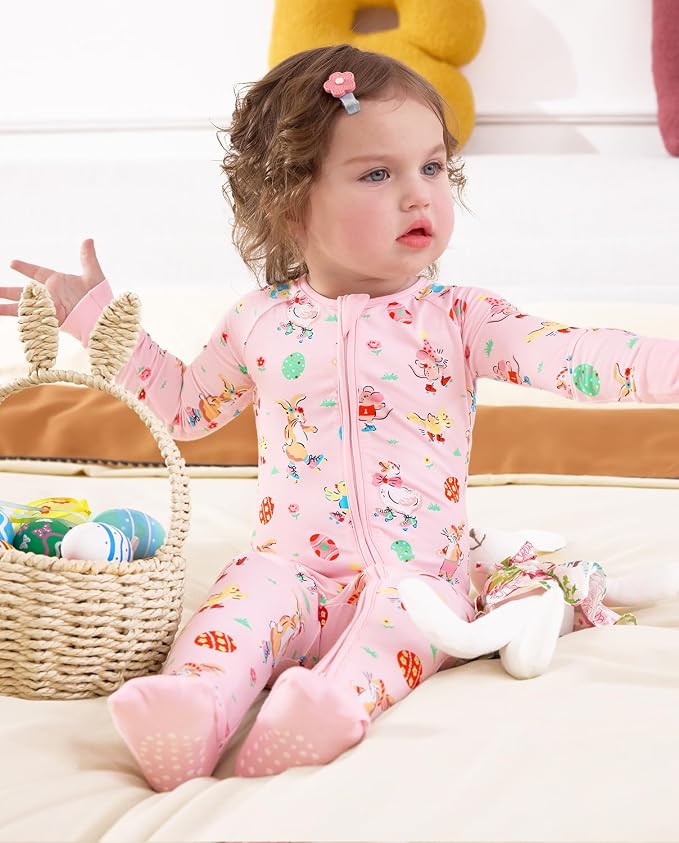 babee Reshinee Viscose derived from bamboo Baby Pajamas Convertible Footie - Image 4