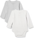 Amazon Essentials Unisex Babies' Long-Sleeve Cotton Henley Bodysuits by AmazonEssentials