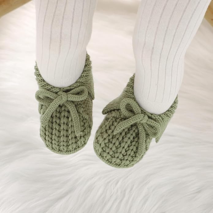 Baby Booties Newborn Boys Girls First Walkers Knit Infant Sock Shoes - Image 4