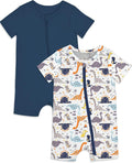 Jimonda Baby Rompers Cotton Boys Girls Short Sleeve Sleepers Pajamas Pjs | Two by JimondaBaby