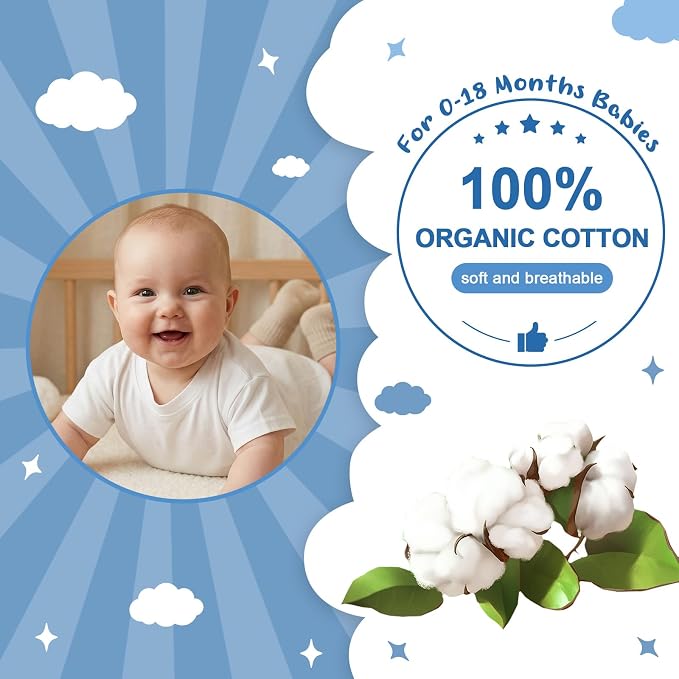 Bafeicao Baby Boy Girl Bubble Romper Infant Toddler T-Shirt Bodysuit | Organic - Image 2