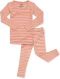 AVAUMA Stripe Pattern Baby Boys Girls Pajama Set Kids Toddler Snug fit Ribbed by AVAUMA