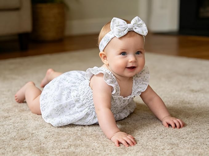 YOUNGER TREE Baby Girl Clothes Ruffle Romper Boho Dress Summer Cake Smash - Image 3