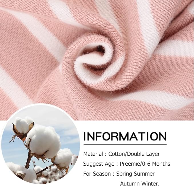 Pesaat Newborn Hospital Hat 0-12Months Preemie Boys Girls Beanie Solid Infant - Image 4