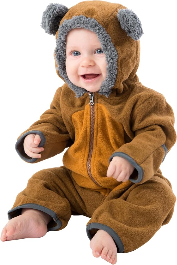 Cuddle Club Fleece Baby Bunting Bodysuit Hoodie, Newborn by CuddleClub