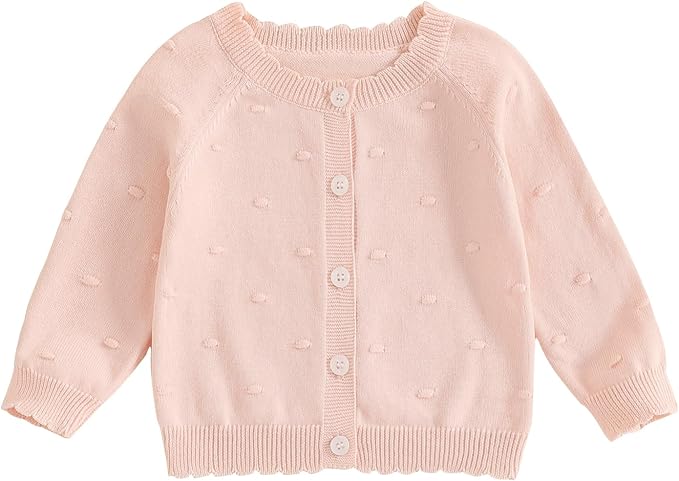 Baby Girl Cardigan Long Sleeve Button Up Sweater Toddler Girl Fall Outfits by Faithtur